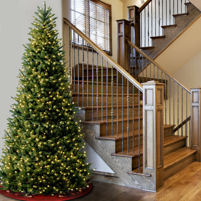 Fraser Flocked 12' Pre-Lit Fir Christmas Tree