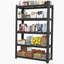 Étagère de rangement en maille métallique réglable à 5 niveaux H 72 po (capacité de charge de 2000 lb) - Organisateur de tablettes en métal pour garde-manger, garage, cuisine - l 35,43 po x P 15,75 po x H 72 po
