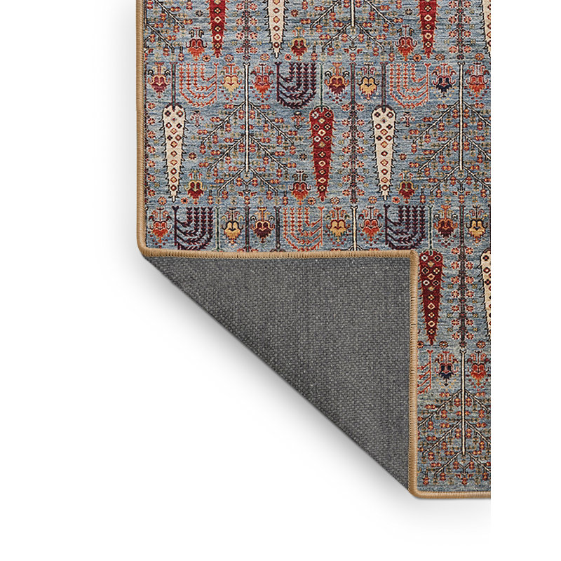 Tapis beige / rouge / bleu Rori, Rectangle 2 pi x 3 pi