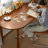 Brown Oval Solid Wood Dining Table-550693682