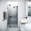 Porte de douche pivotante sans cadre avec verre transparent 3/8 po Pirouette l 30-36 po x H 72 po-30102098
