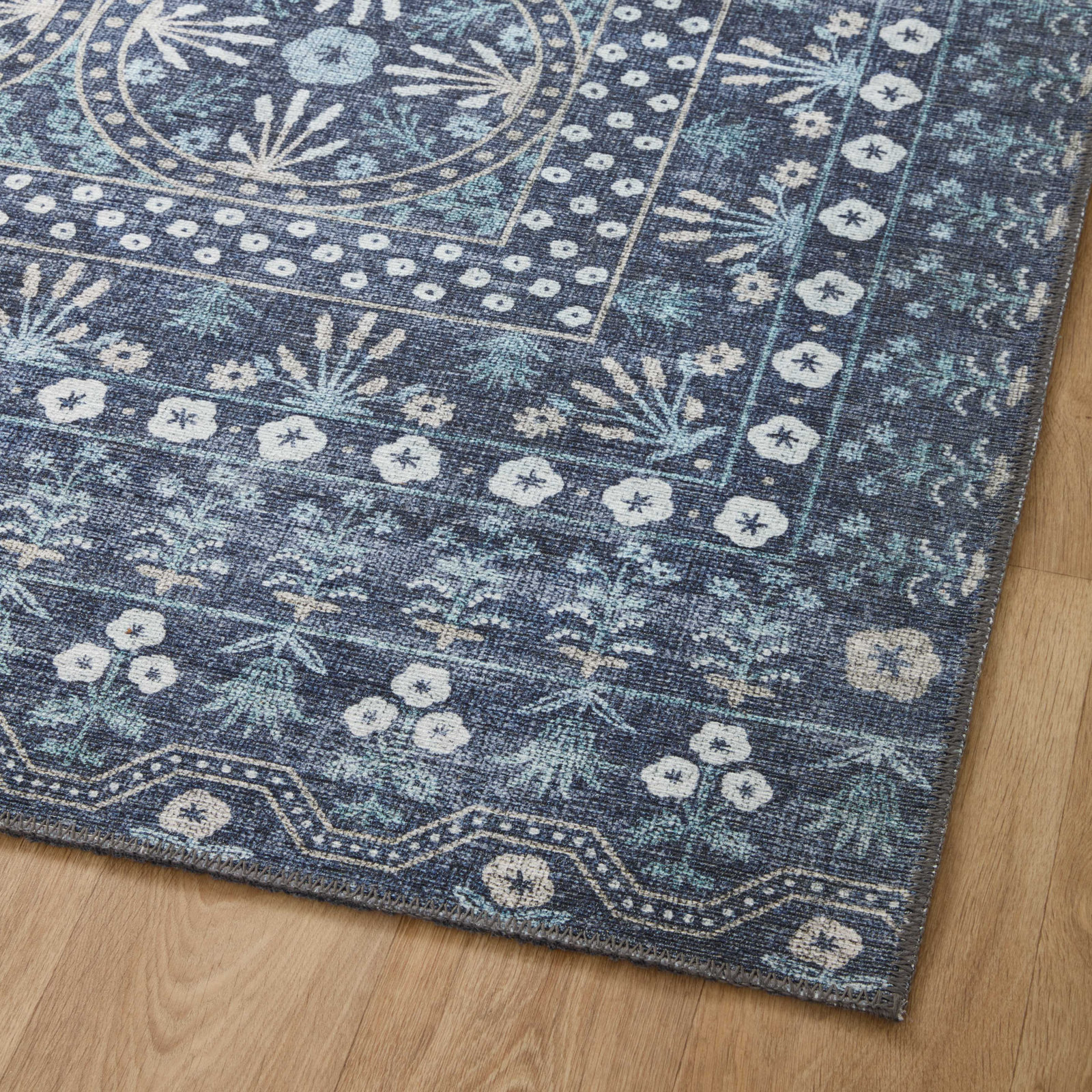 Rifle Paper Co. x Loloi Blue Floral Rug, Rectangle 2'3" x 3'9"