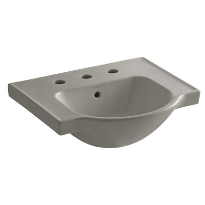 Veer Ceramic Pedestal Bathroom Sink with Overflow
