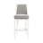 Ellie 19" Wide Solid Rubber Wood Frame Linen Fabric Counter Height Swivel Stool With Back-81515323-81515324