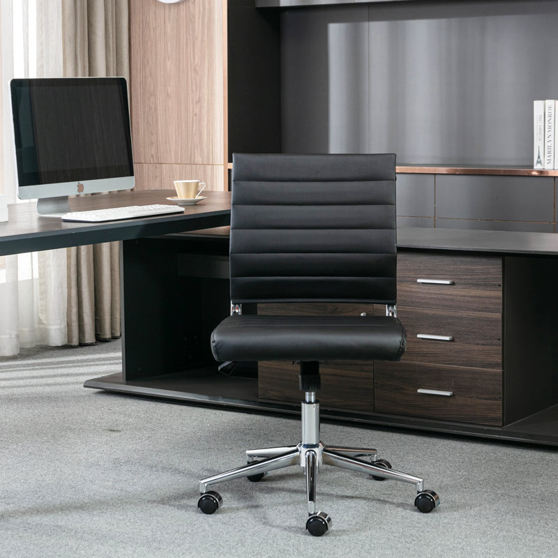 Chaise de conférence ergonomique et réglable Amaiia, Noir / chrome