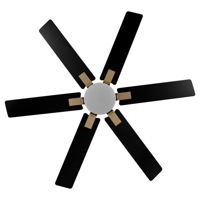 52'' Ceiling Fan with LED Lights, Black