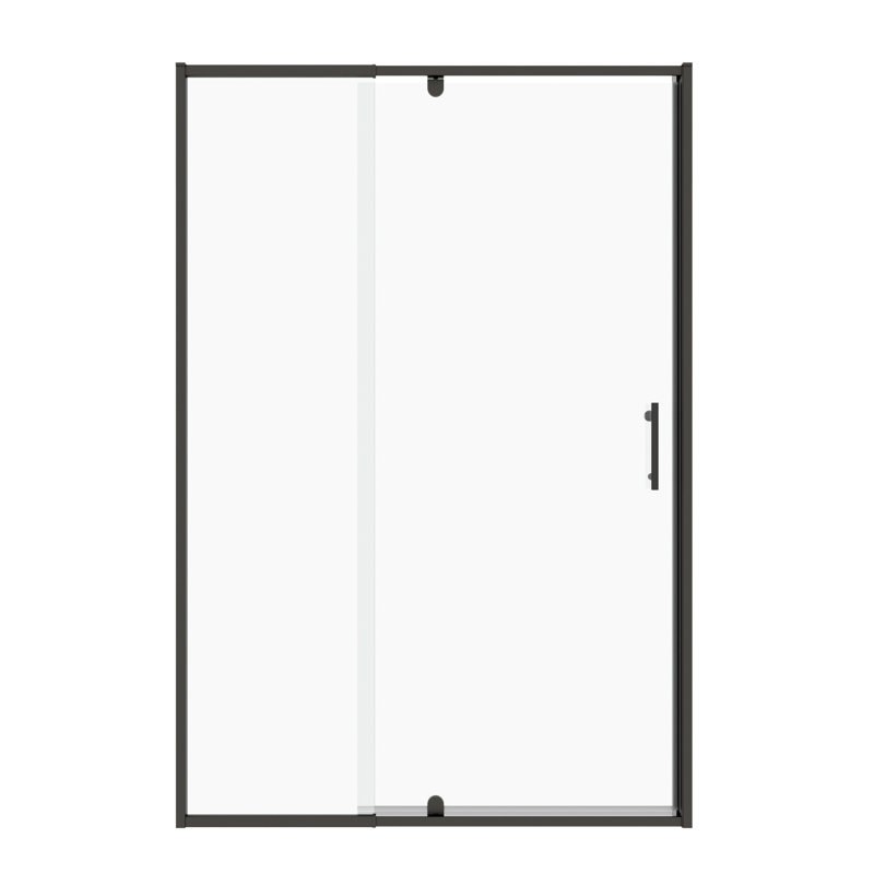 Matte Black Pivot Swing Shower Door 38-42" X 71", 1/4" Tempered Glass, Easy Install, Magnetic Close, Advanced Leakage, Wall Adjustable 3/8", Stainless Steel Glass - W 71" H, Black, Tempered, Left &