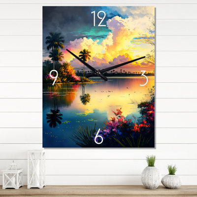 Jemi - Landscape Lake Wall Clocks