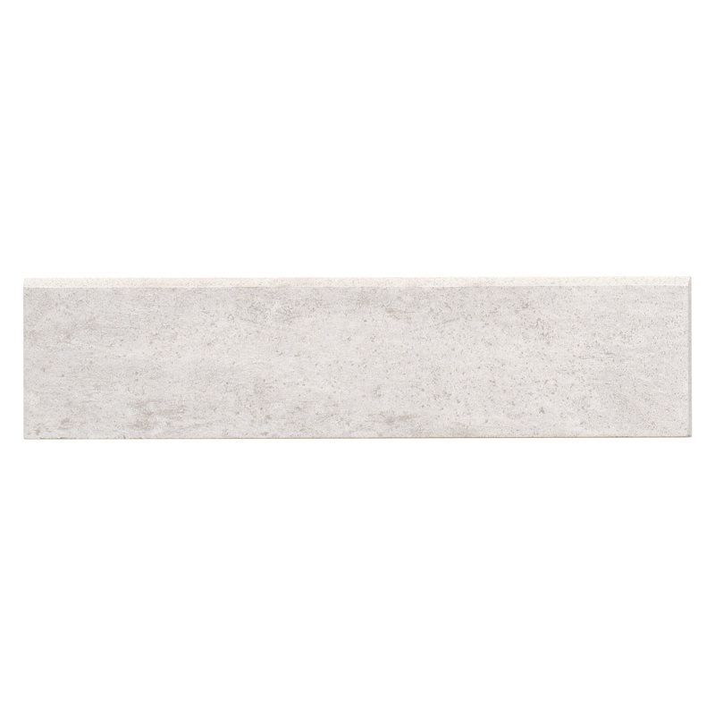 12" x 3" Porcelain Bullnose Tile Trim, Creme