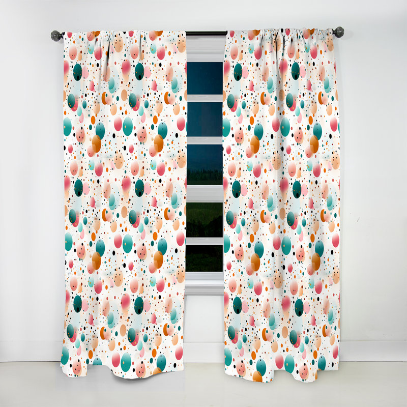 Delight Motif à pois I - Rideau abstrait - Rideau abstrait obscurcissant - 1 panneau, L 52 po x L 120 po