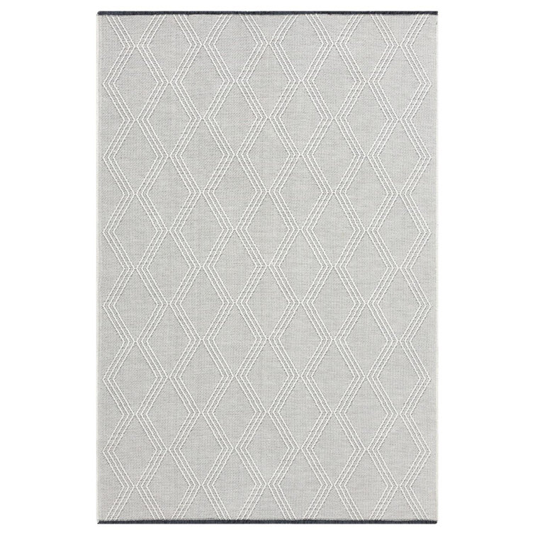 Modern Farmhouse Diamond Pattern Non-Slip Washable Rug