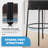 Modern Bar Stools Set of 2 with Round Soft Padded Boucle Backless Seat and Metal Base,-112917392