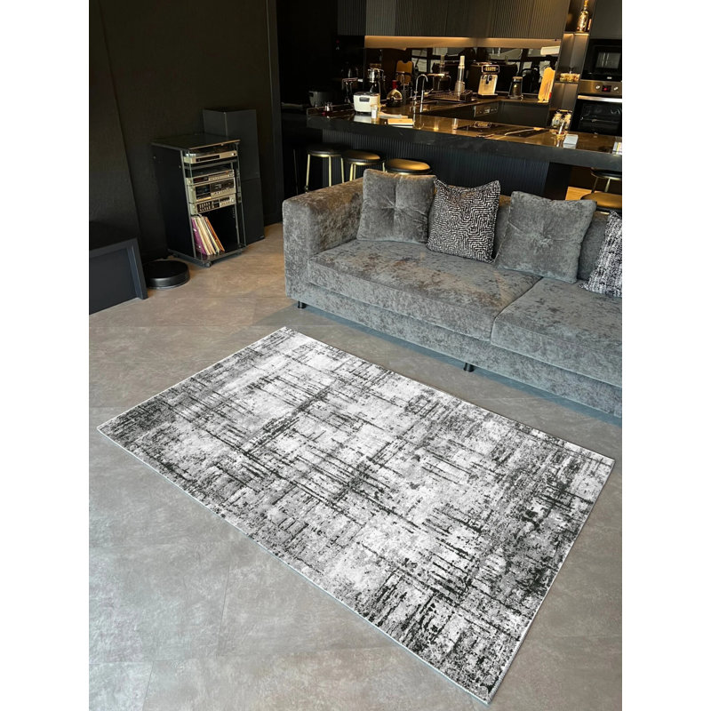 Tapis intérieur / extérieur en polypropylène tissé à la machine Uleta, Rectangle 5 pi x 6 pi 6 po