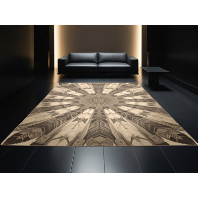 Tapis doux et moelleux à motif de plumes de Dunton