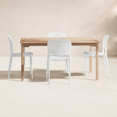 Anautica 59" Teak Patio Dining Set