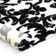 Contemporary Rectangle Black/White Washable Area Rug