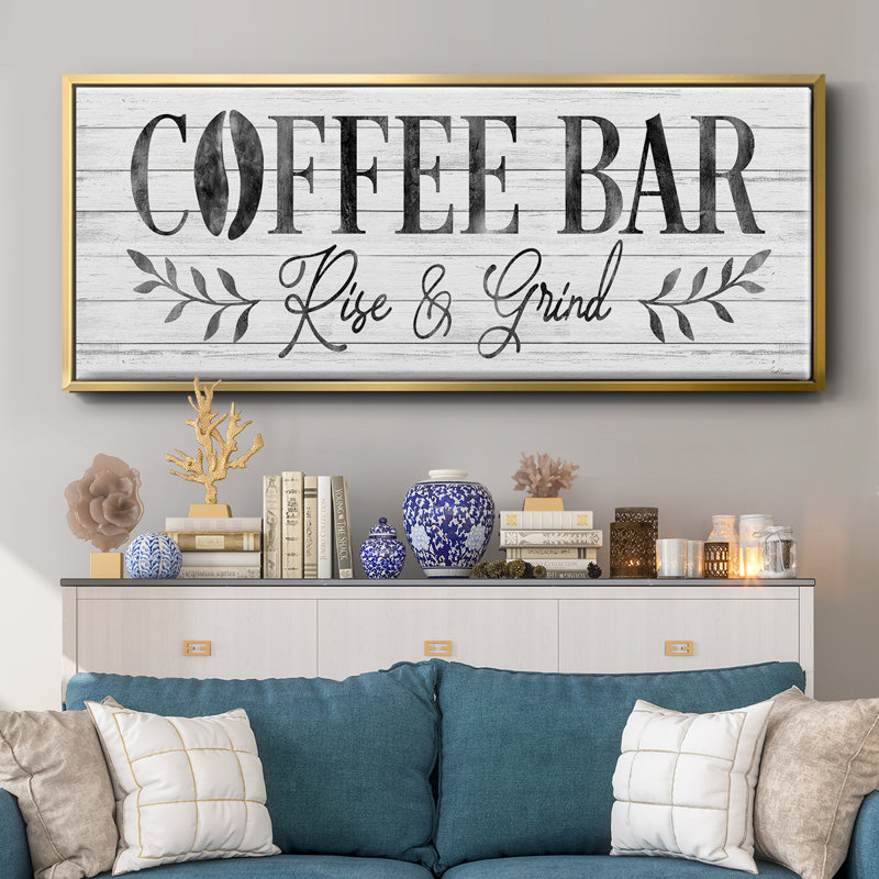 Coffee Bar- Framed Canvas