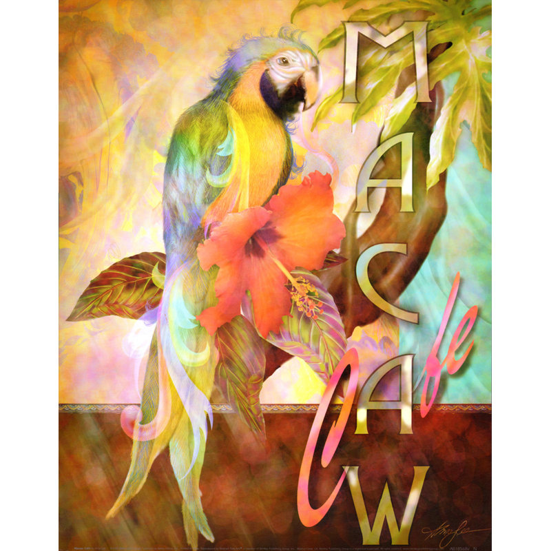 Macaw Cafe, 24'' H x 19'' W