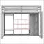 Lit mezzanine simple en bois avec garde-robe