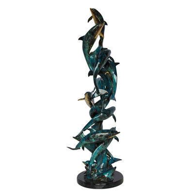 Statue Nifao Dolphin Spiral Wave