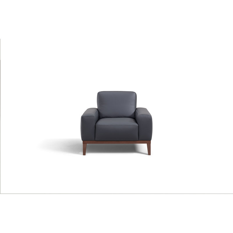 Fauteuil en cuir véritable l 40 po Ellemaie