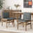Wood Frame Dining Chairs Set of 2