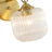 1-Light Ribbed Glass Squat Cylinder Wall Sconce