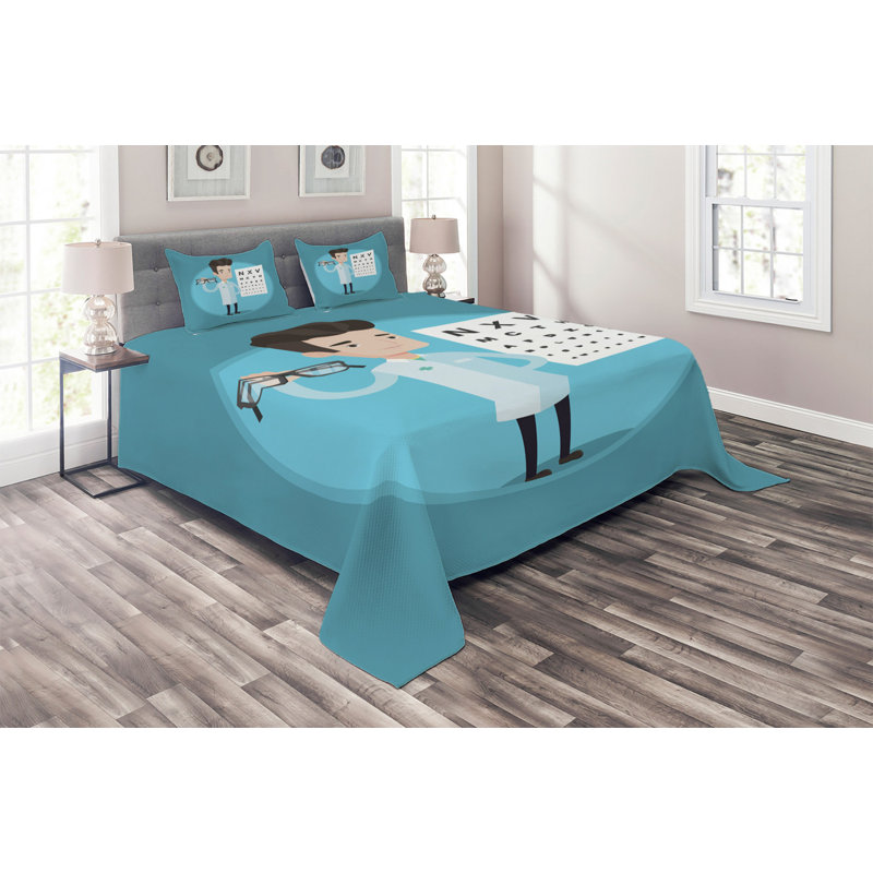 Polyester Coverlet, King Bedspread + 2 Shams