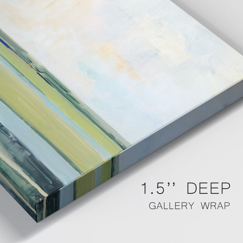 Pastel Horizon I - peinture sur toile tendue, H 60 po x l 40 po x P 1 po
