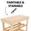 Wooden 6 Pair Shoe Rack, Pre-Sanded Timber
