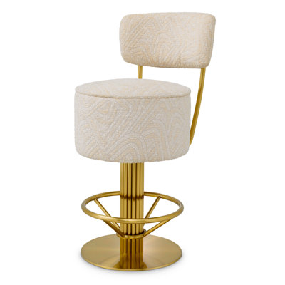 Carleton Upholstered Bar Stool with Metal Frame