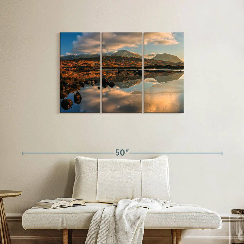 Alvord Sunset At Scottish Loch, 24" H x 38" W