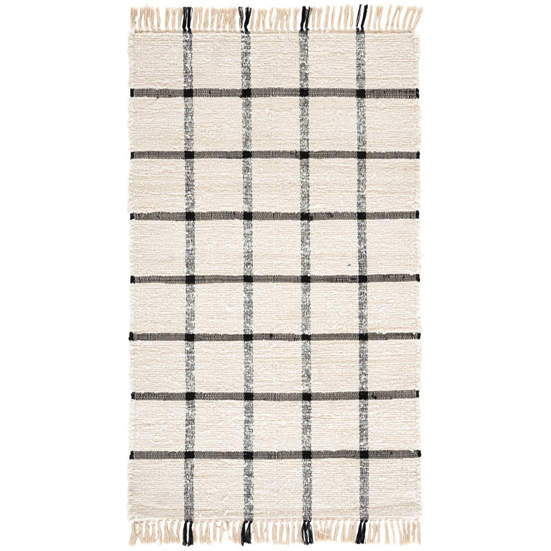 Tapis Montauk 322 ivoire / noir, Rectangulaire 3 pi x 5 pi