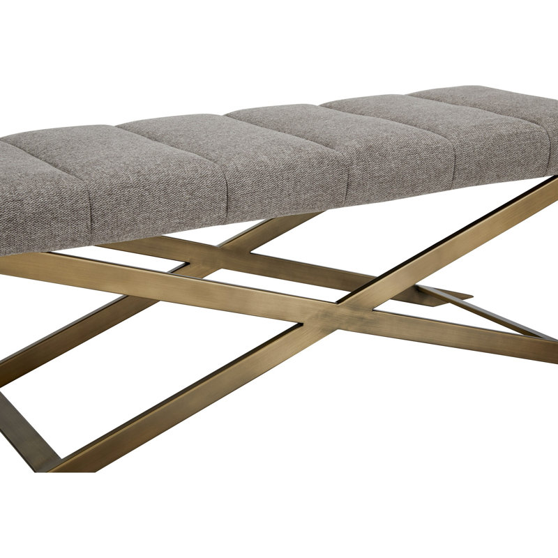 Polyester Blend Upholstered Bench