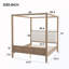 Grand lit à baldaquin en bois avec tête de lit-1061579756-1061579758