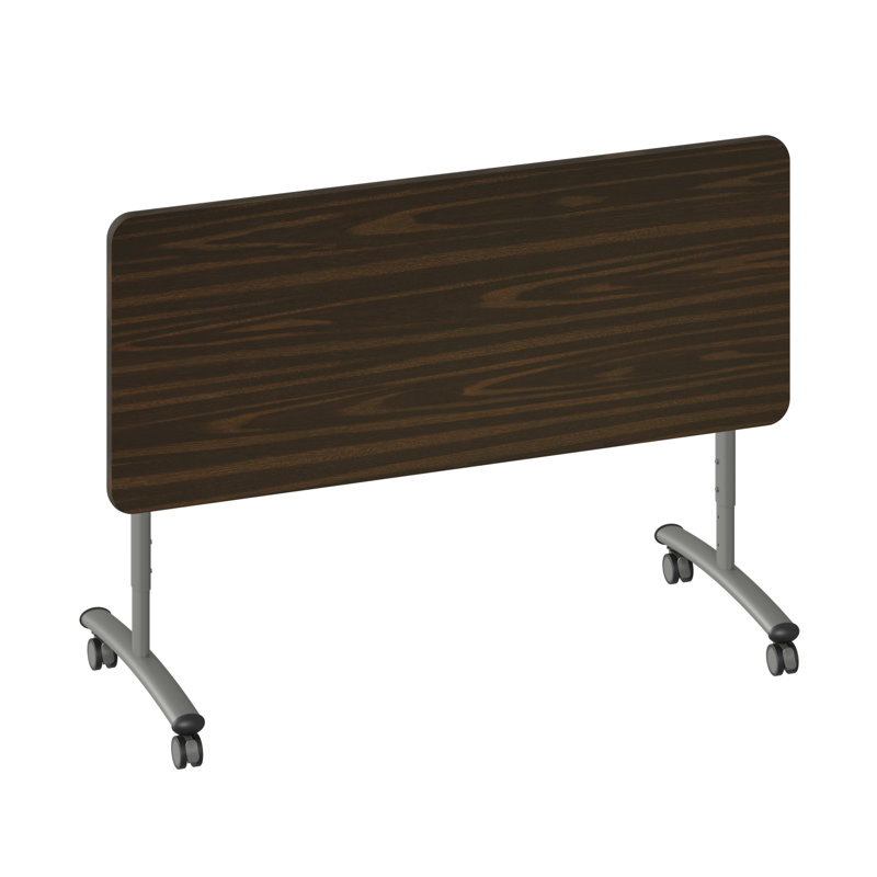 Table à plateau rabattable à haute pression de qualité supérieure, H 38 po x L 60 po x l 30 po, Noyer