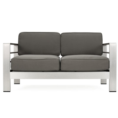 Khaki Aluminum Outdoor - 56.11In Length 6.00In Cushion Assembly Required 600 Lbs Capacity Patio Color 26.75In Seat D Needed Water-