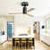 Modern Flush Mount Ceiling Fan With Led Light And Remote Control, 3 Abs Blades Noiseless Reversible Dc Motor For Patio Living Room