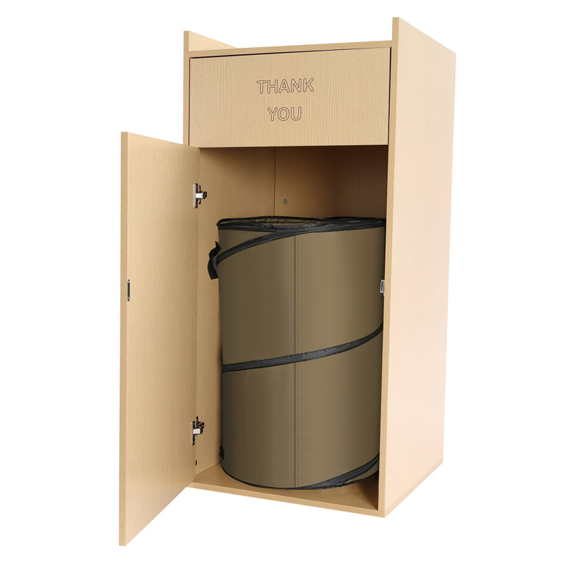 Poubelle en plastique - 30 gallons, Brun
