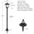 2 Pack 40" Solar Post Lamp Lights Outdoor, Led Dusk To Dawn Waterproof Pathway Lamps For Yard & Driveway