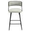 ENSEMBLE DE 2 tabourets de bar à hauteur de comptoir de 26 po avec housse en polyuréthane, base thermolaquée noire et repose-pieds confortable-1806238544