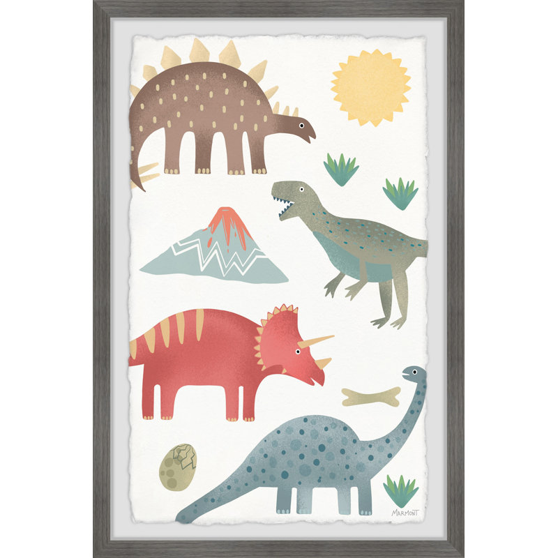 Houpt Dinosaur Country, reproduction encadrée, H 12 po x l 8 po x P 1,5 po