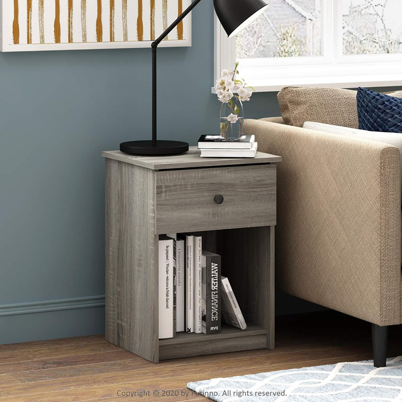 Agnello 17.72'' W Nightstand, Individual, French Oak Gray