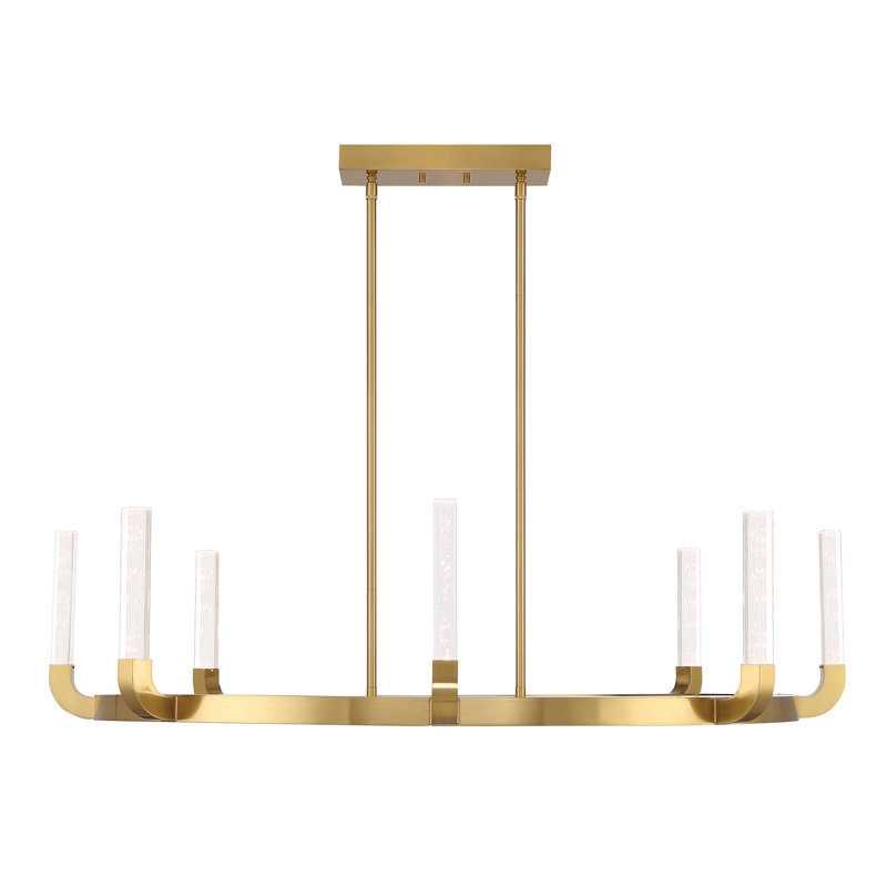 Del Mar 8-Light LED Chandelier in Warm Brass by Breegan Jane