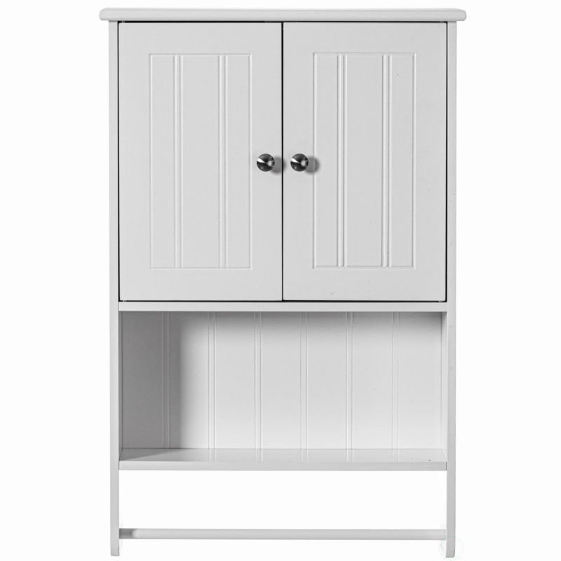 Codye Solid Wood Wall Bathroom Cabinet, White