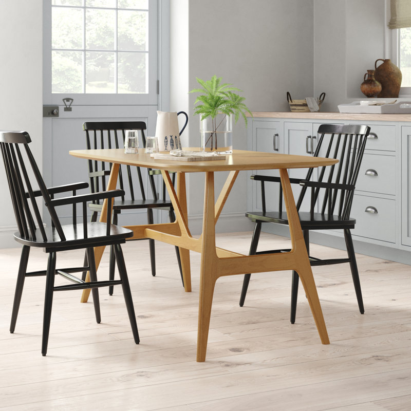 Chantilly Solid Wood Base Dining Table, Oak