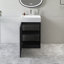Meuble-lavabo en marbre 20 po avec lavabo en céramique-358424180