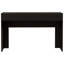 Bureau d'ordinateur rectangulaire avec tiroirs en panneau de particules noir mat, idéal pour le travail à domicile
