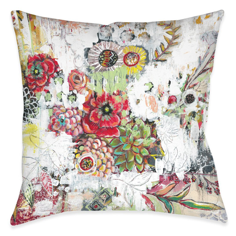 Coussin d'extérieur Abstract Bouquet