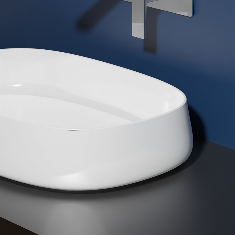 Mood 24.4'' L Bathroom Sink, Glossy White